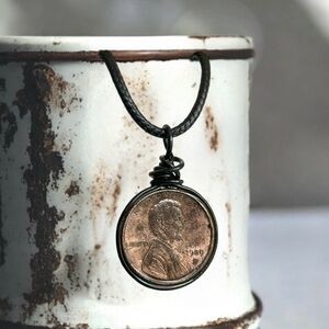 5 For $25💫Alternative Wire Wrapped Penny Pendant